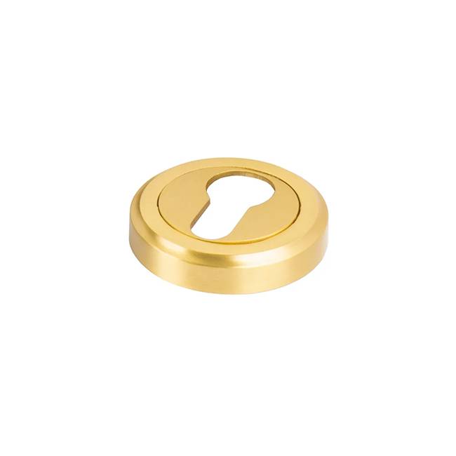 Satin Brass Round Brass Escutcheon Euro