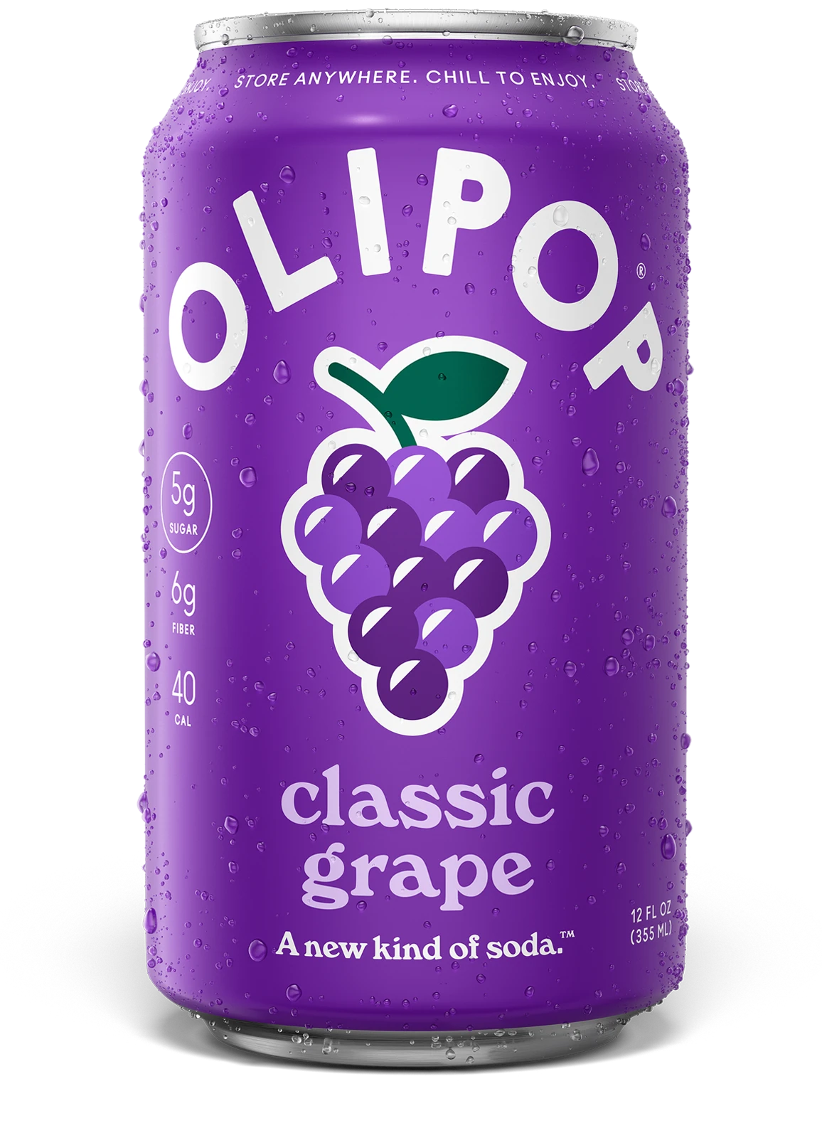 Grape Pop Classic Grape Prebiotic Soda 6g Fiber | OLIPOP