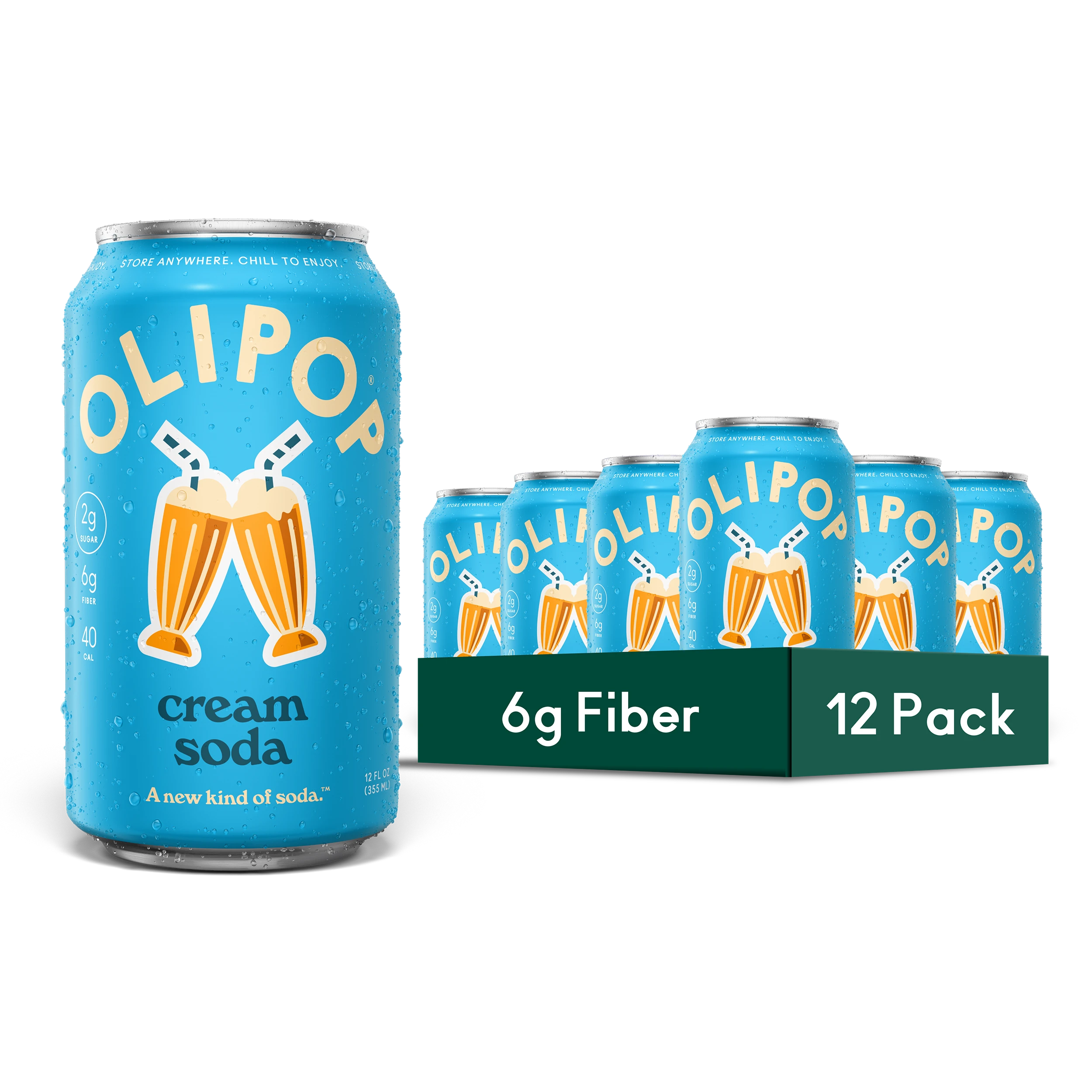 Cream Soda Prebiotic Soda 6g Fiber | OLIPOP
