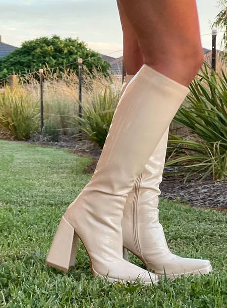 Montgomery Boot Cream Croc