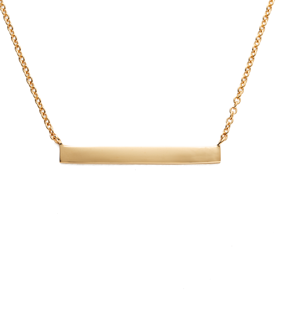 SENTIMENT DIAMOND BAR NECKLACE (9K GOLD)