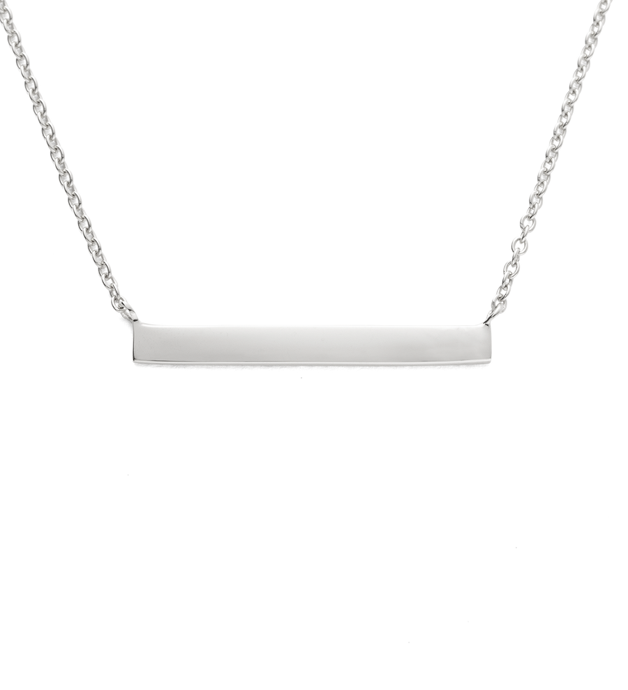 SENTIMENT DIAMOND BAR NECKLACE (STERLING SILVER)