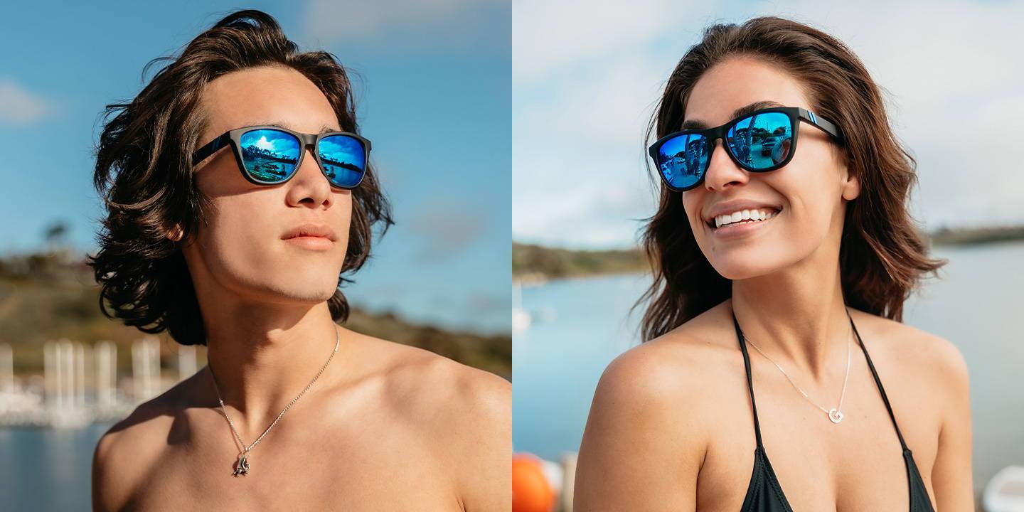Waterfall Sunglasses Floating Sunglasses with Blue Polarized Lenses & Matte Black Frames