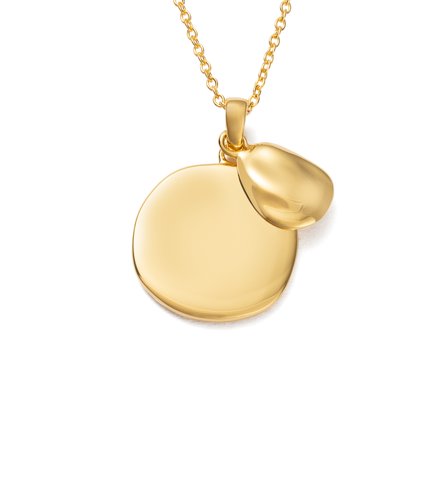 MOLTEN DOUBLE NECKLACE (18K GOLD VERMEIL)