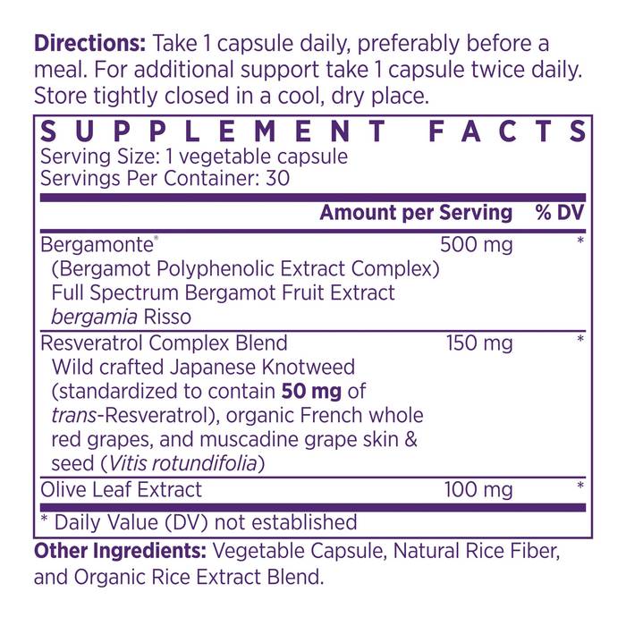 Bergamot Supplement Facts