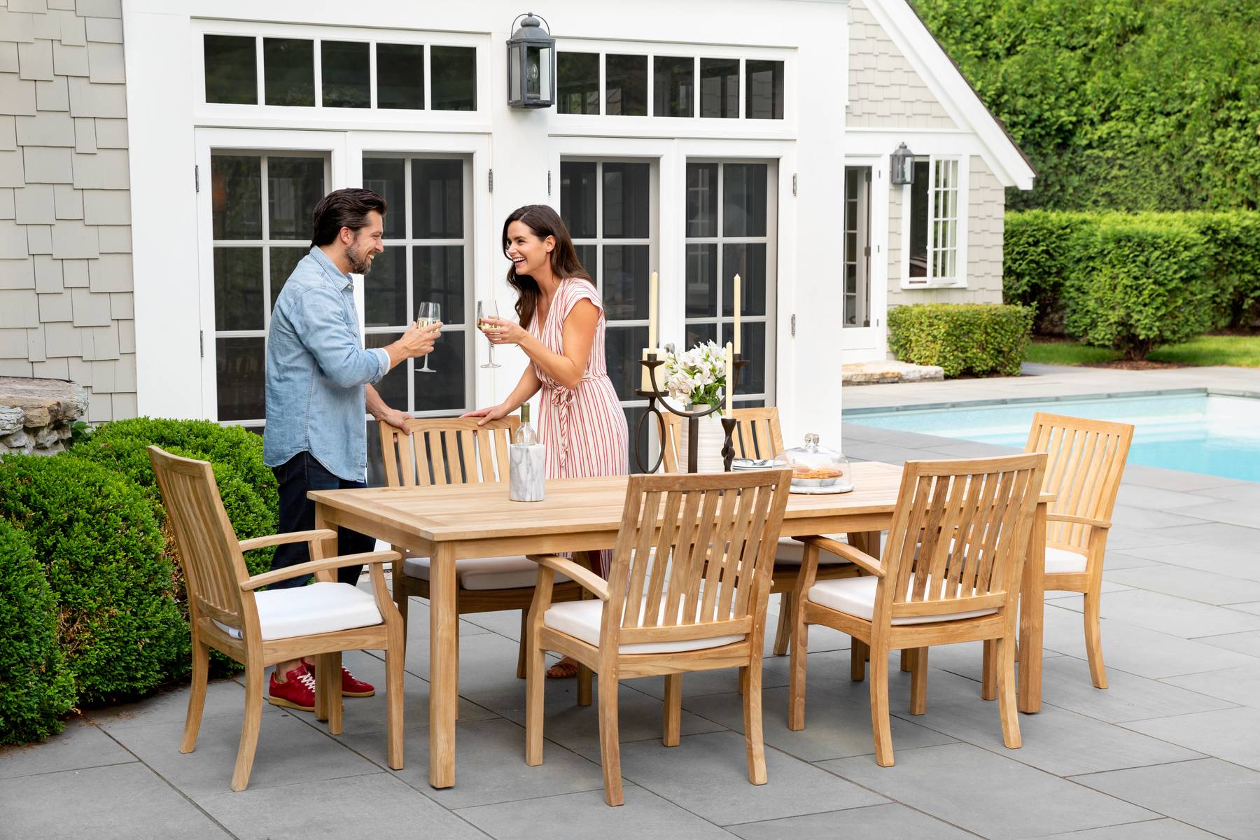 Winnie 5Piece Outdoor Teak Dining Set Yardbird