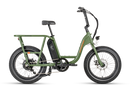 Side view of green RadRunner 2 electric utility bike