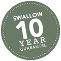 Swallow 10 year guarantee sticker