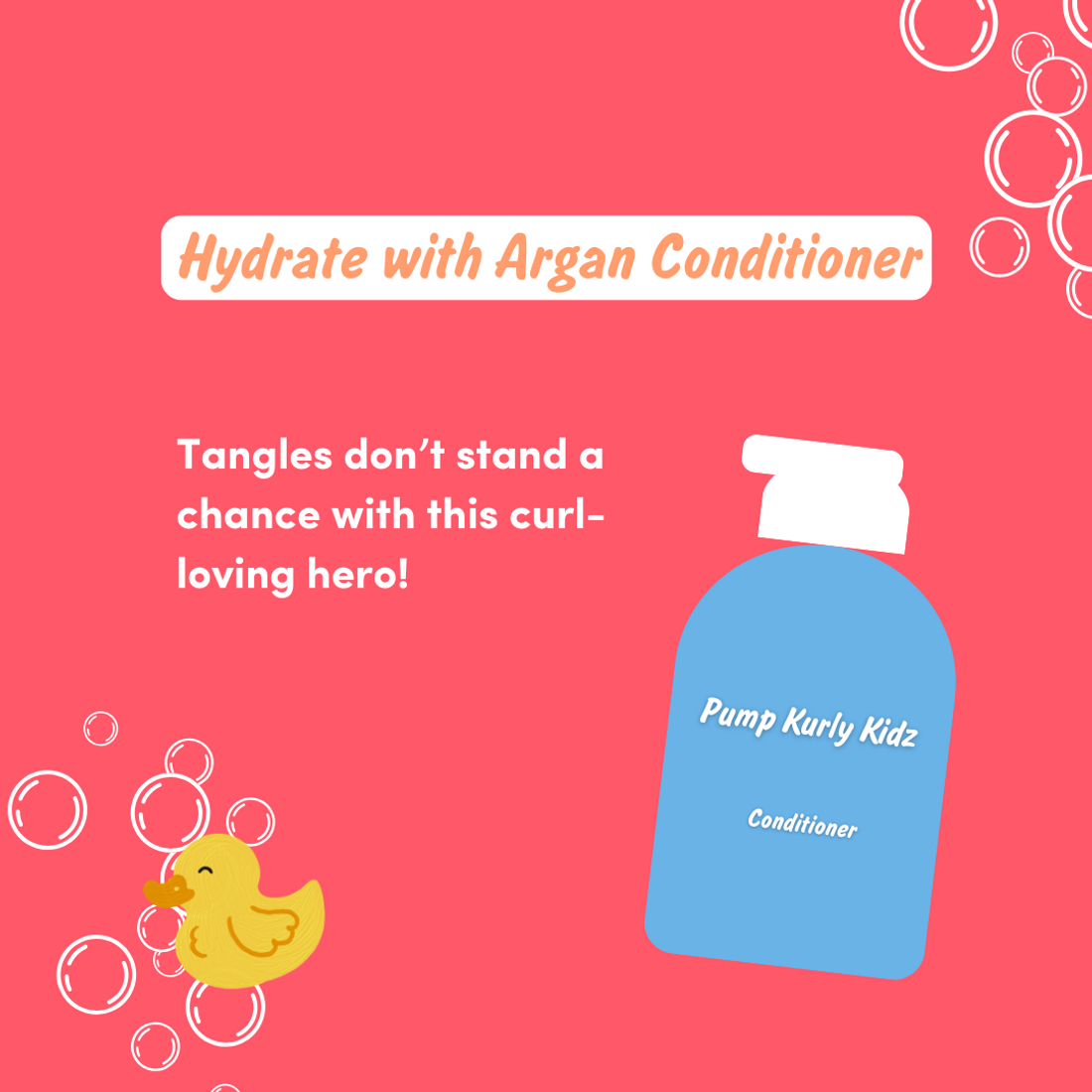 Pump Kurly Kidz Argan Infused Conditioner