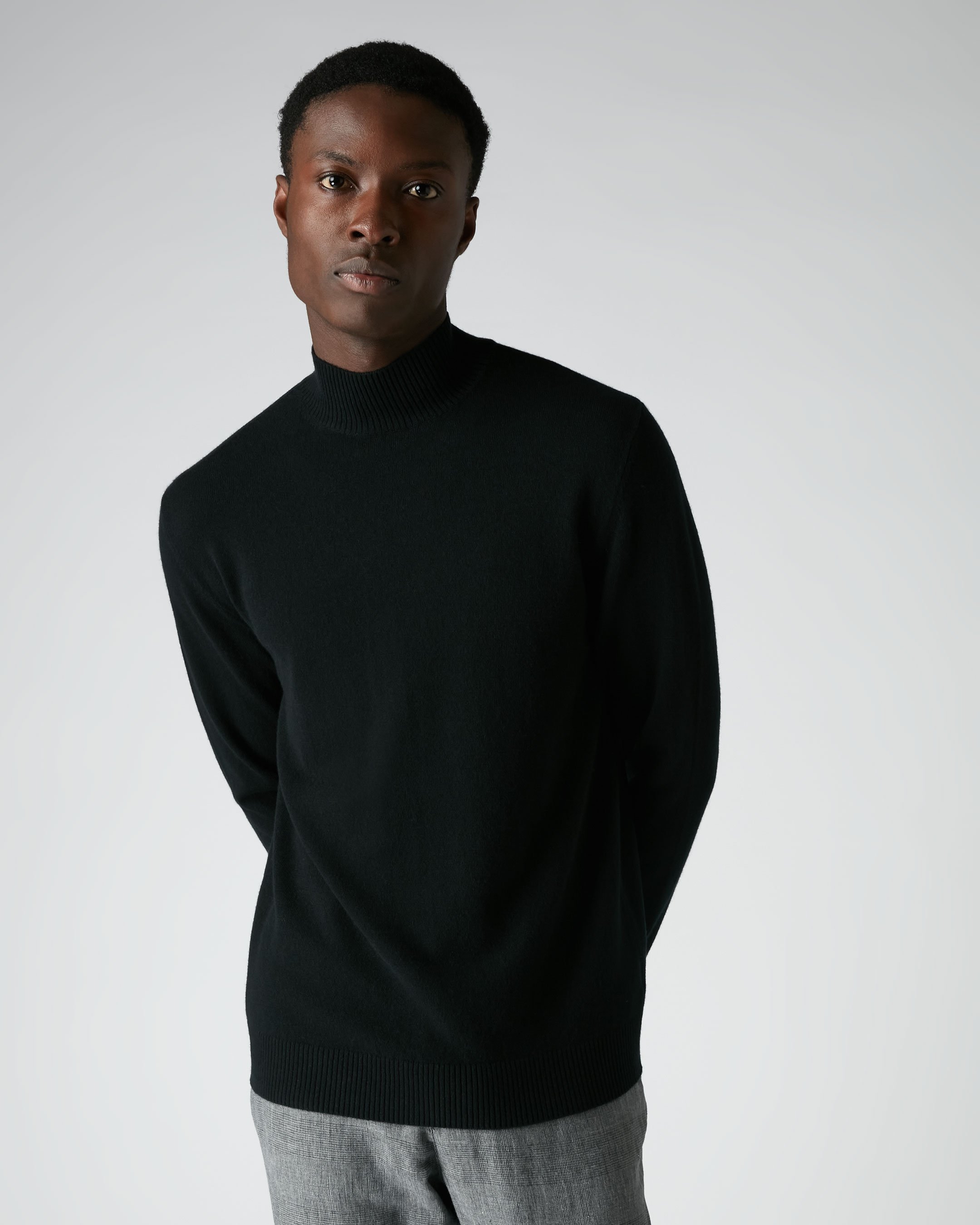 Mens black cashmere turtleneck cheap sweater