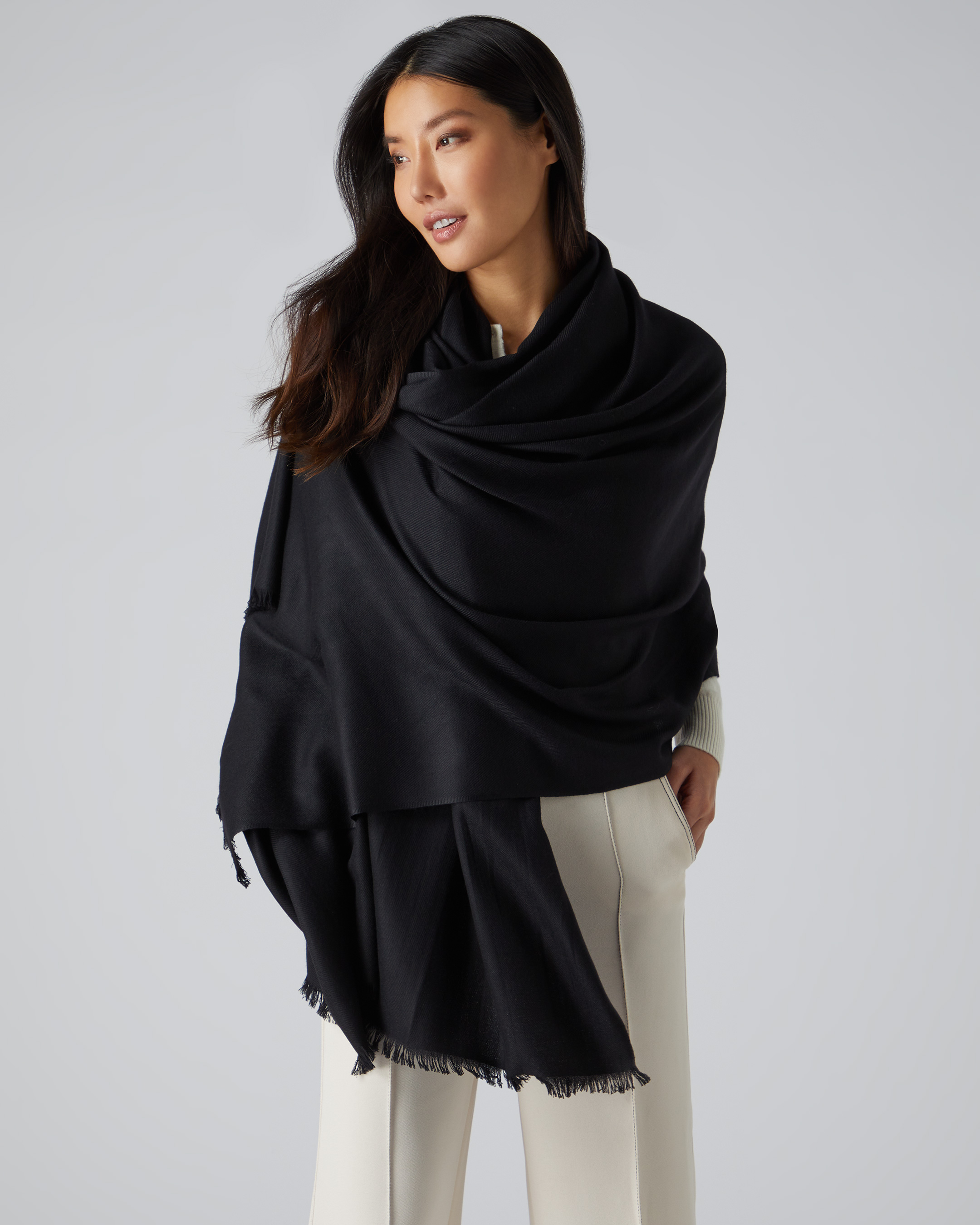 Black on sale cashmere pashmina