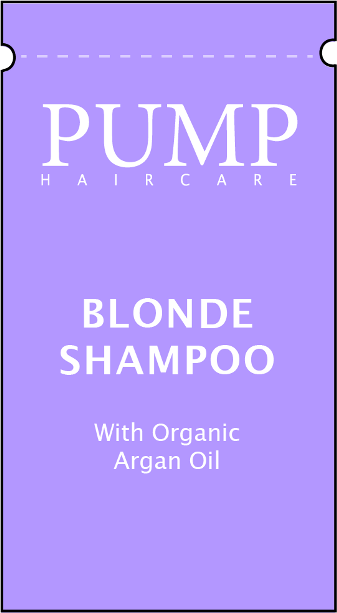 PUMP BLONDE SHAMPOO SACHET SAMPLE