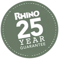Rhino 25 year guarantee roundel