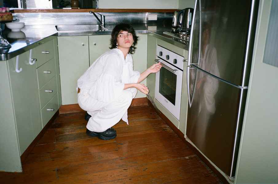 Lemon Strawberry Poppy Seed Cake KitEditorial Image of person making cake