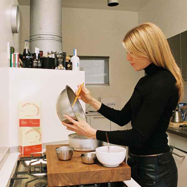 Coconut Raspberry Lime Leaf Cake KitEditorial Image of person making cake