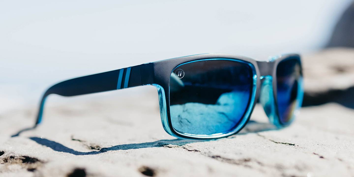 Fortune Blue Polarized Sunglasses - Gloss Blue Lenses With Matte Black ...