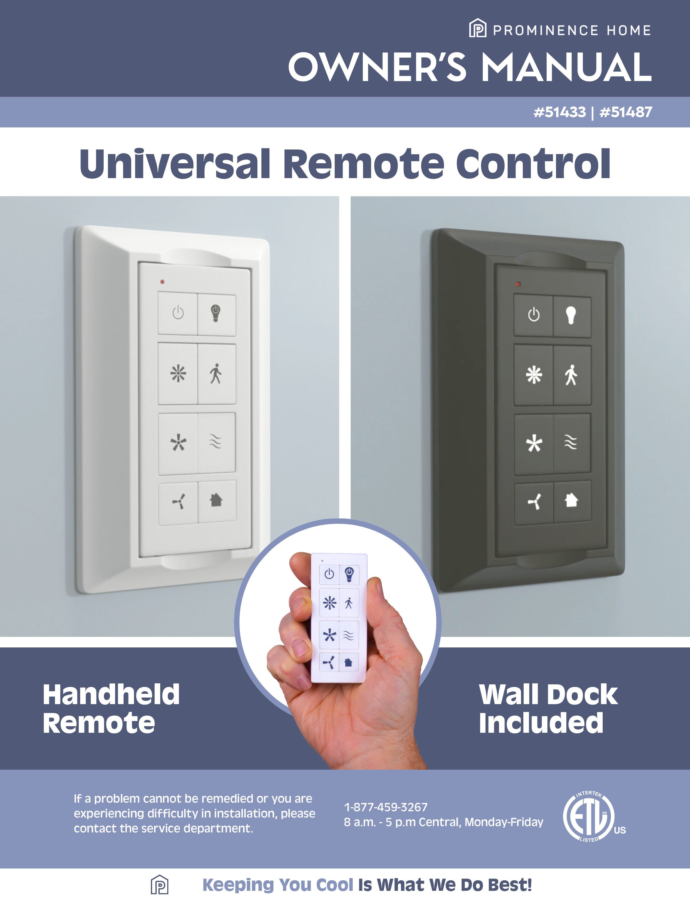 Prominence Home 51433 Universal Control Remote, White