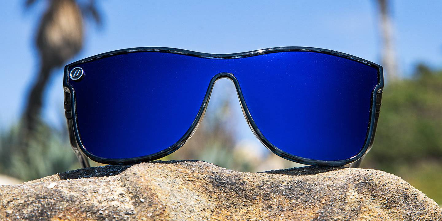 This is Livin' Koa Rothman Blue Single Lens Sunglasses Polarized Blue
