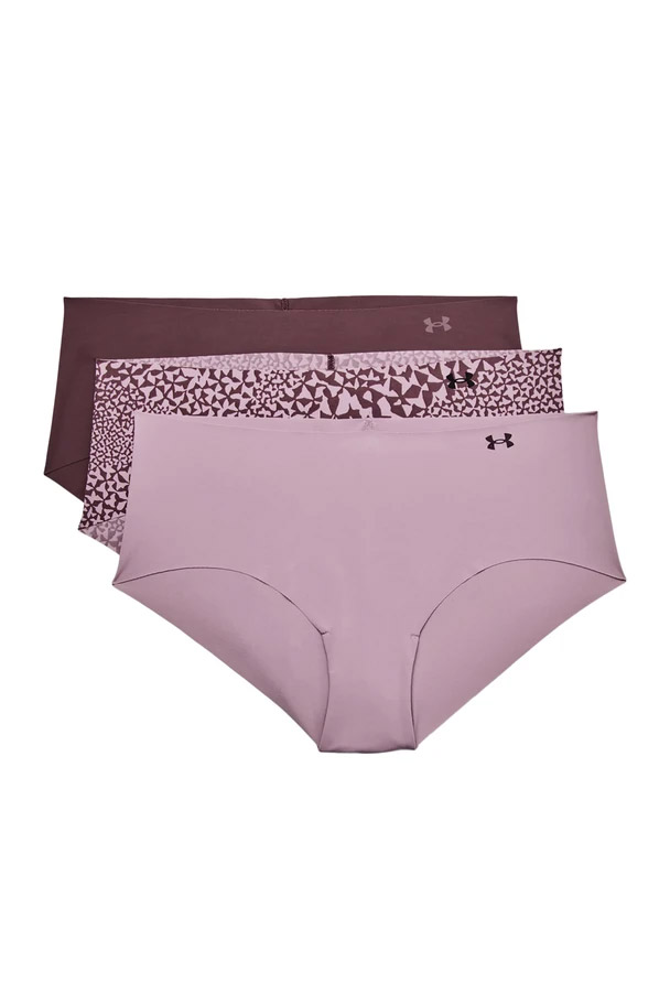 Under Armour Pure Stretch Hipster 3-Pack Printed - Mauve Pink/Ash Plum/Ash Plum