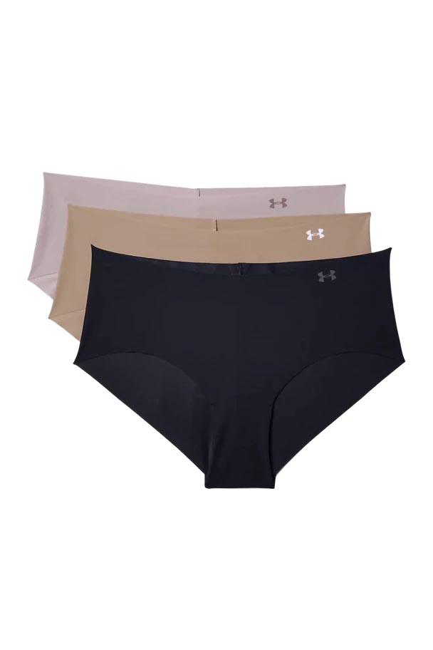 Under Armour Pure Stretch Hipster 3-Pack - Black/Beige/Pink