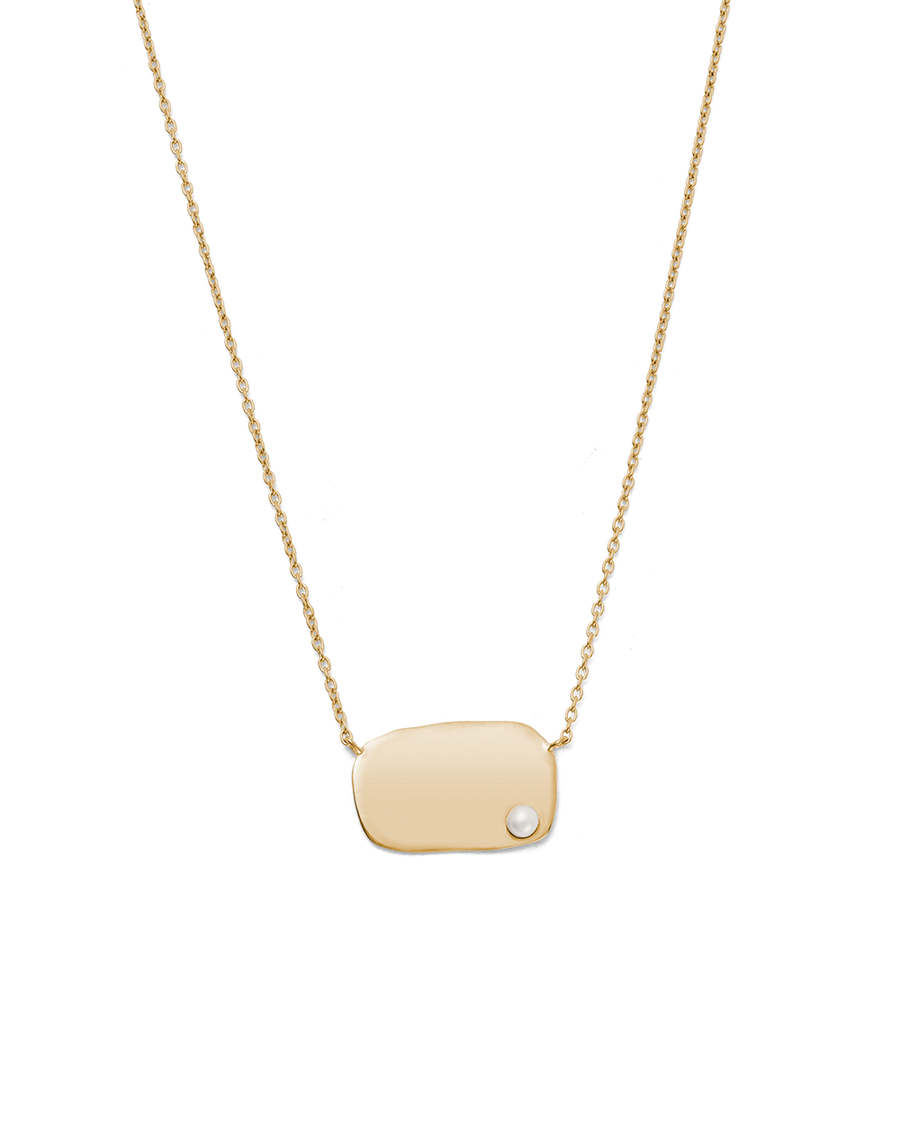 LUSTRE ENGRAVABLE NECKLACE (18K GOLD PLATED)