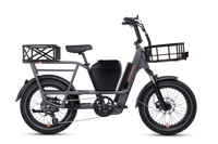 RadRunner 3 Plus electric bike with a front basket, console, and rear basket.  
