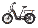 Left side view of the charcoal RadRunner 3 Plus electric utility bike