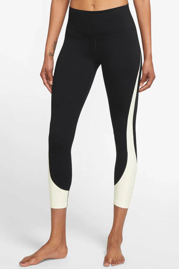 Nike Yoga Dri-FIT 7/8 Leggings - Black/Sail/Grey