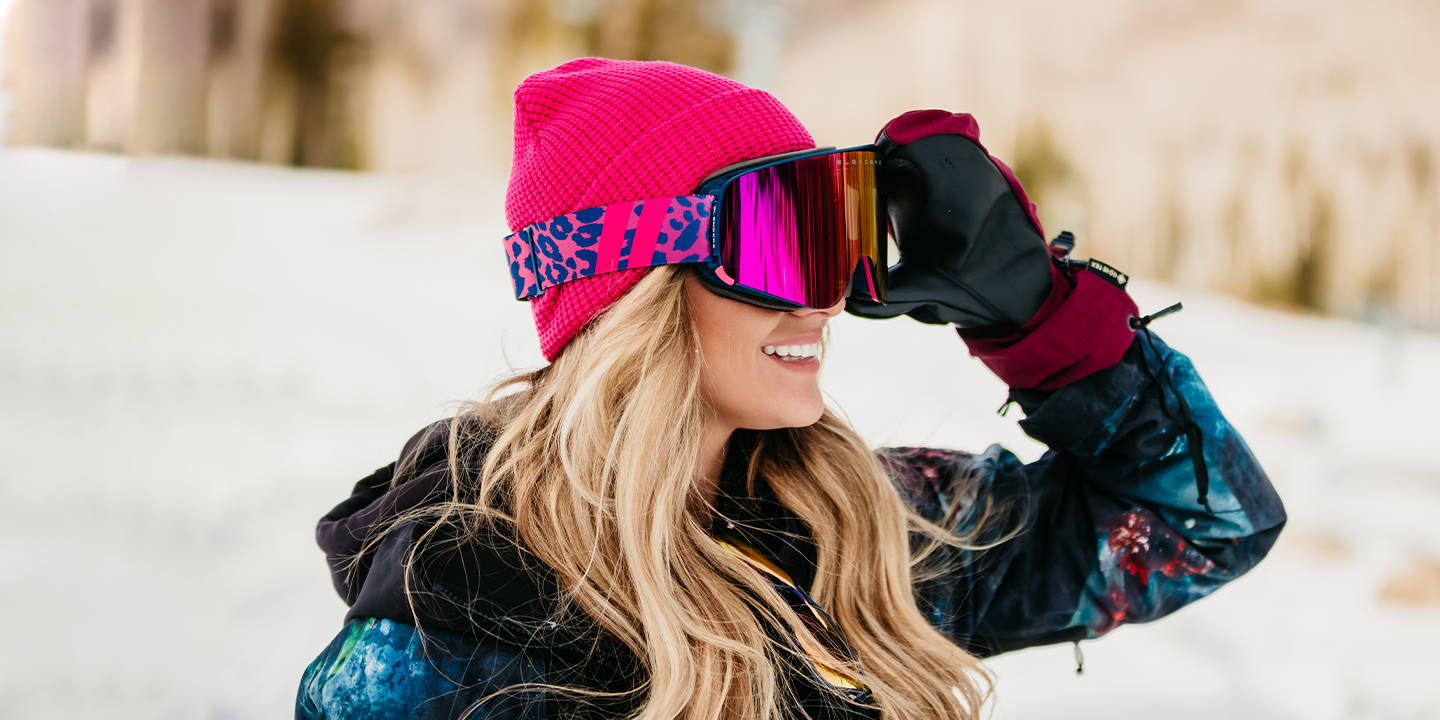 hot pink snow hat