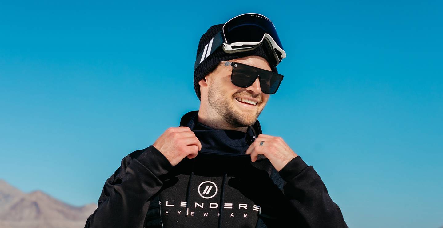 Alpine Ghost Powder Pack Black Snow Goggles With Black Waffle Knit