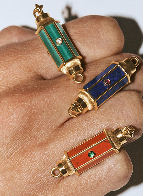 Lapis baby locket Necklace