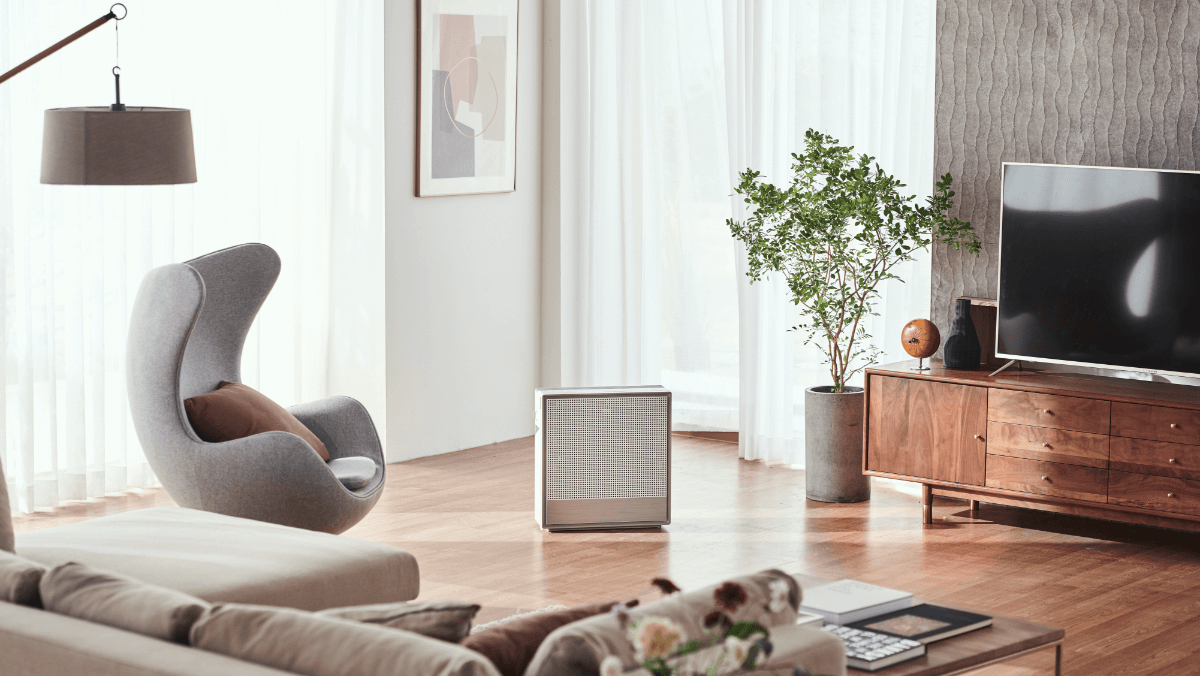 Coway Airmega 250 Air Purifier In the Living Room