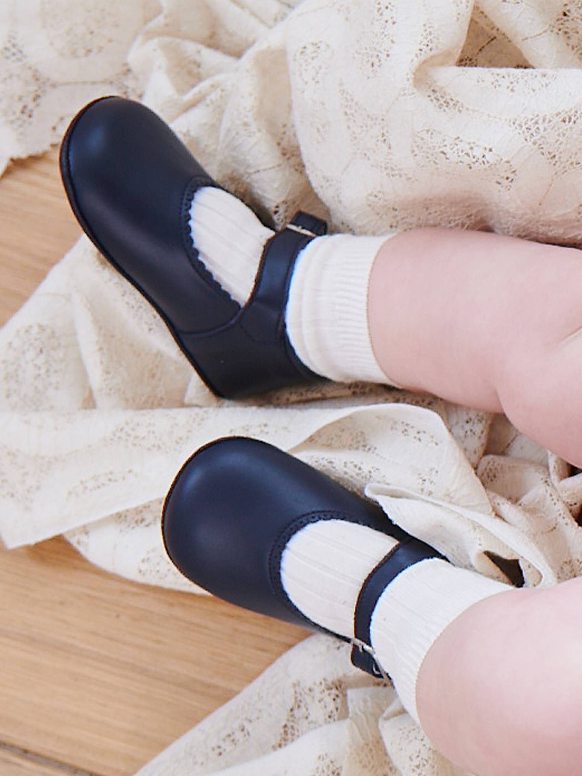 Caminito Girls Navy Leather Mary Jane Shoes main image 0