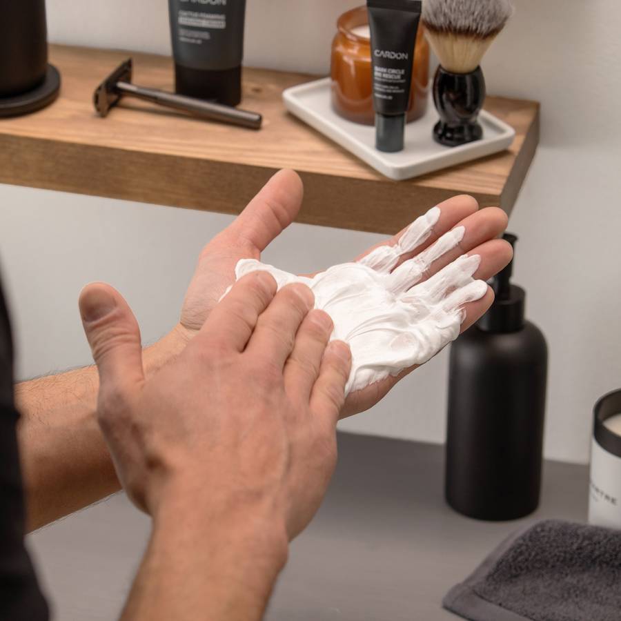 Cardon's multitasking men's shaving cream also works well as a pore-clearing and soothing face wash.