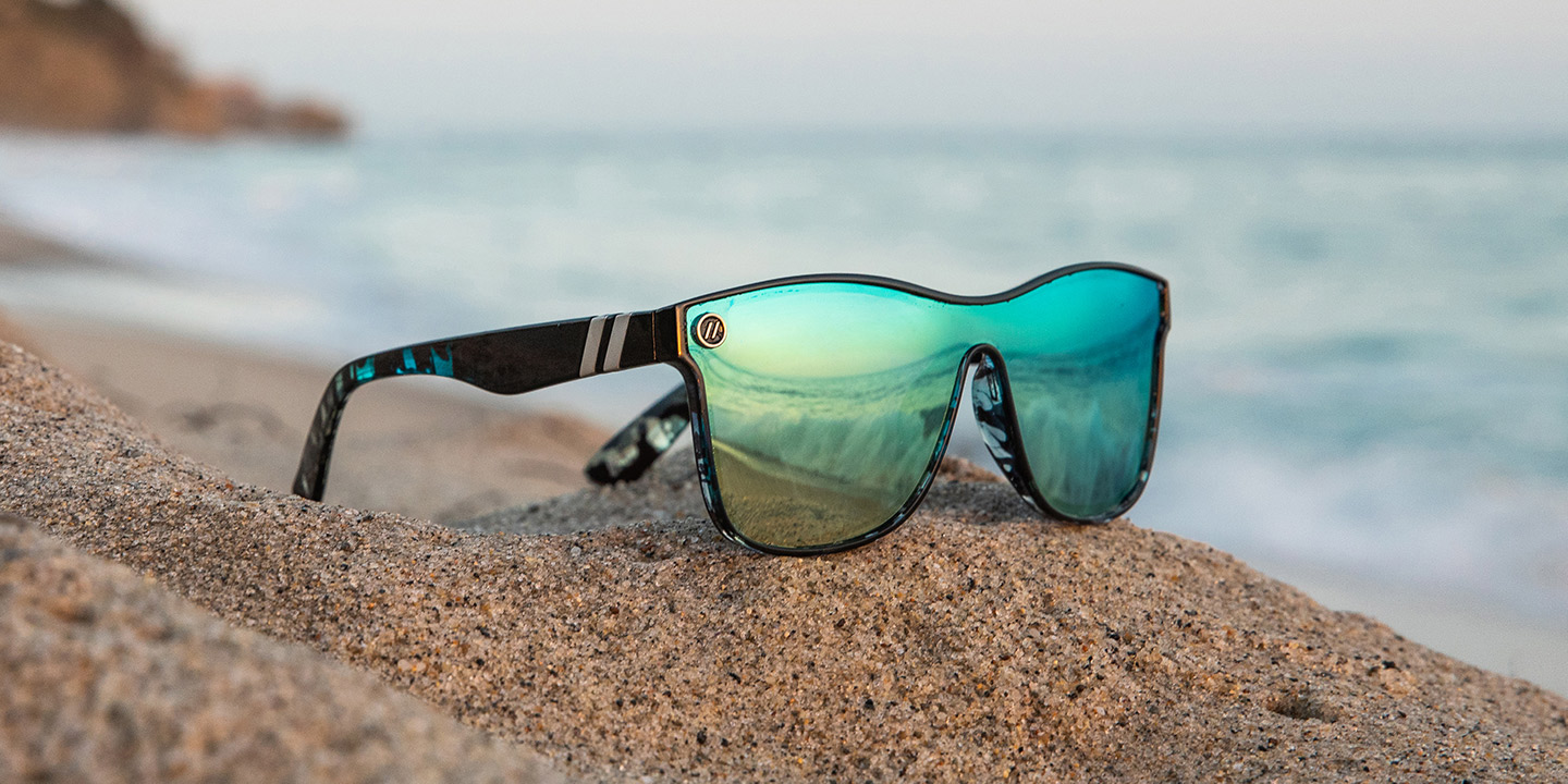 Austin Keen Aqua Single Lens Sunglasses - Polarized Aqua Rainbow 