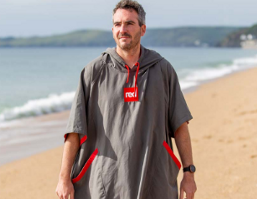 Red Original Men's Quick Dry Microfibre Changing Robe - Grey