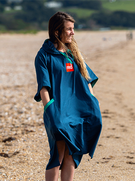 Red Original Women's Quick Dry Microfibre Changing Robe - Grey