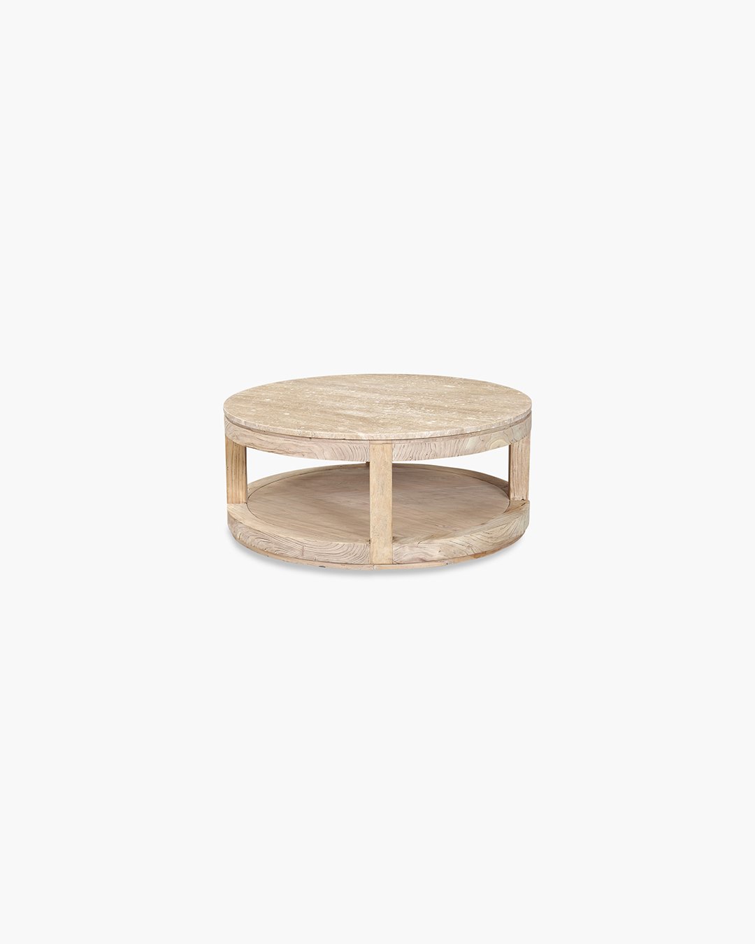 round cream side table