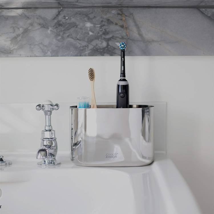 Large Stainlesssteel Toothbrush Caddy Joseph Joseph