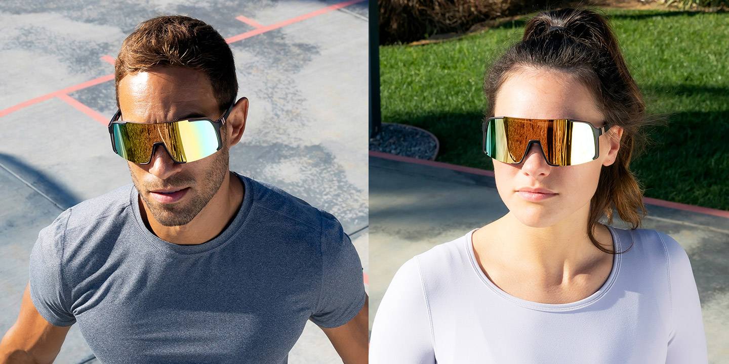 Fortunate Gina Polarized Sunglasses Champagne Lens & Peach & Grey