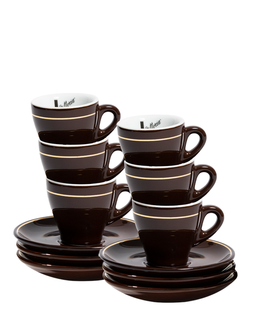 White with gold rim cup and saucer set - Espresso