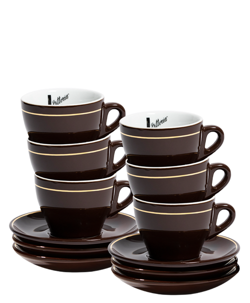 White with gold rim cup and saucer set - Espresso