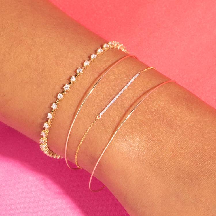 Ultra Fine Bangle – STONE AND STRAND