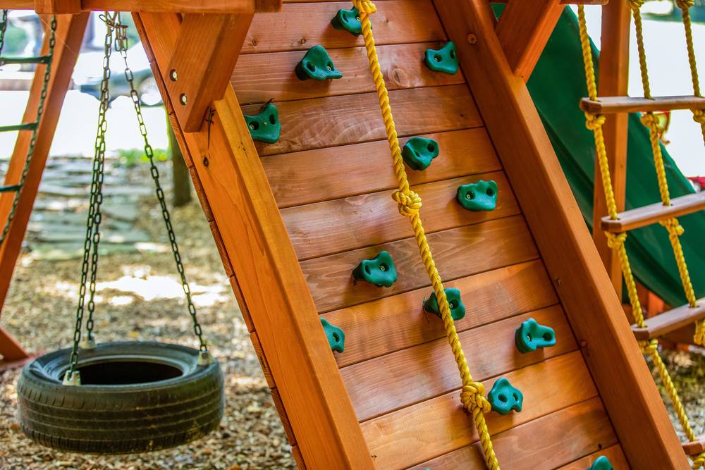 Lion's Den B Wooden Swing set Backyard Play Sets Woodplay