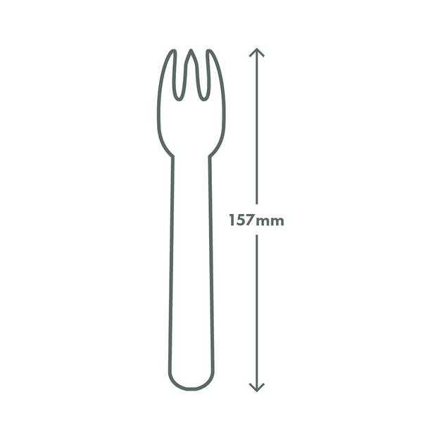 16cm High Grade Paper Fork - White