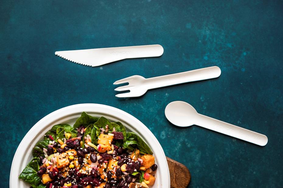 16cm High Grade Paper Cutlery Set - Knife, Fork, Napkin