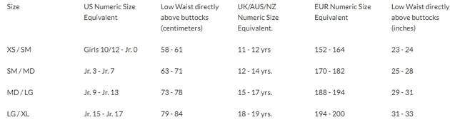 Sizing and Care Information