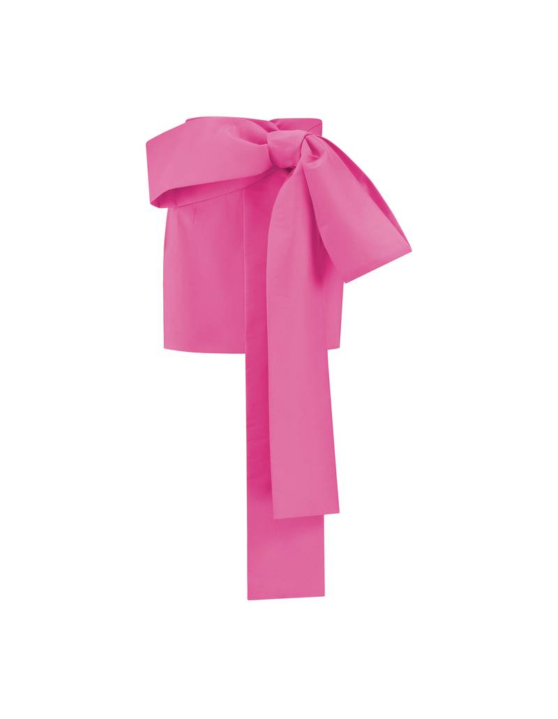 Bernadette Antwerp Short skirt Bernard in hot pink is made from taffeta fabric and features a bow around the waist.