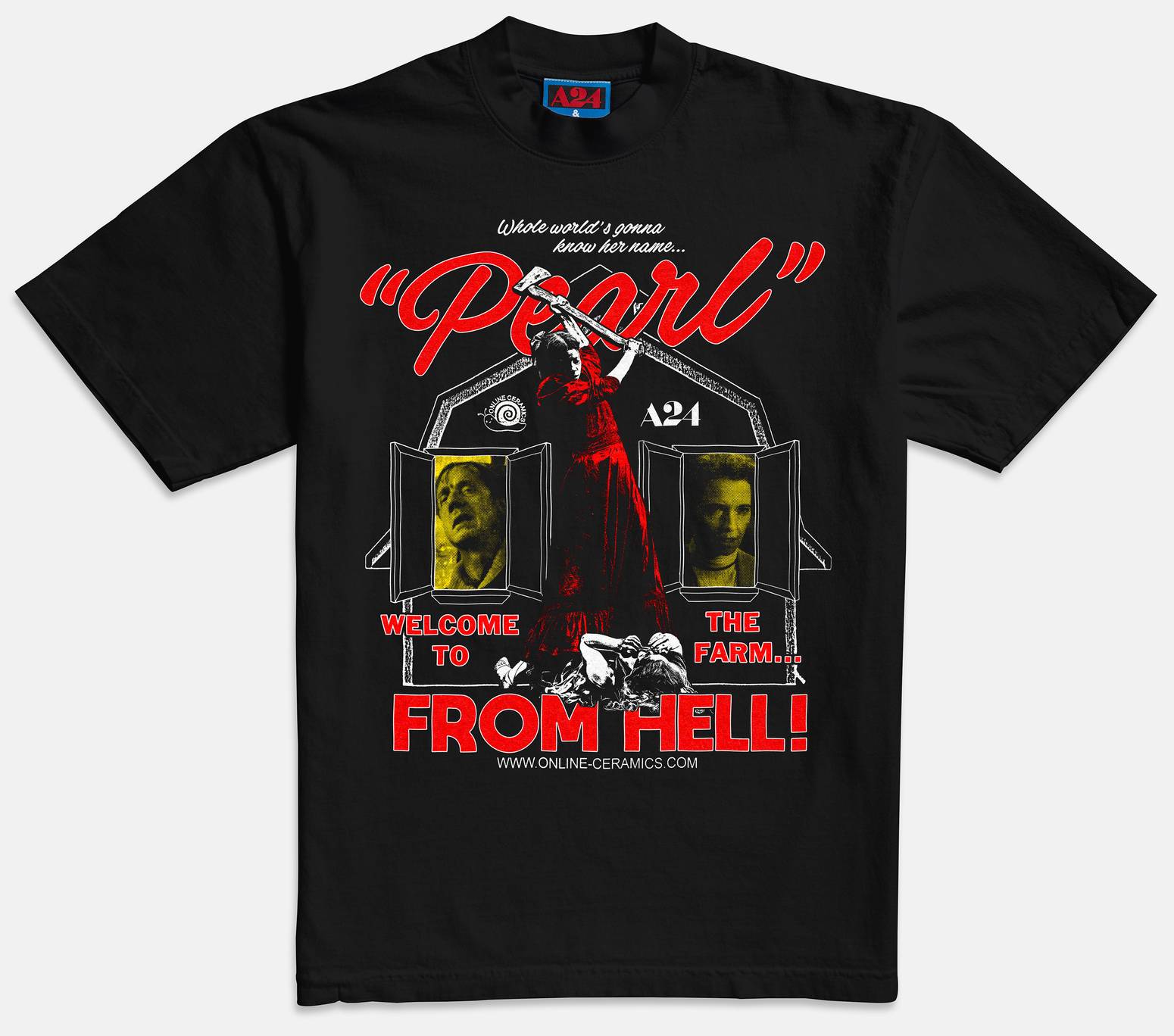 Online Ceramics x Pearl Farm From Hell Tee A24 Shop