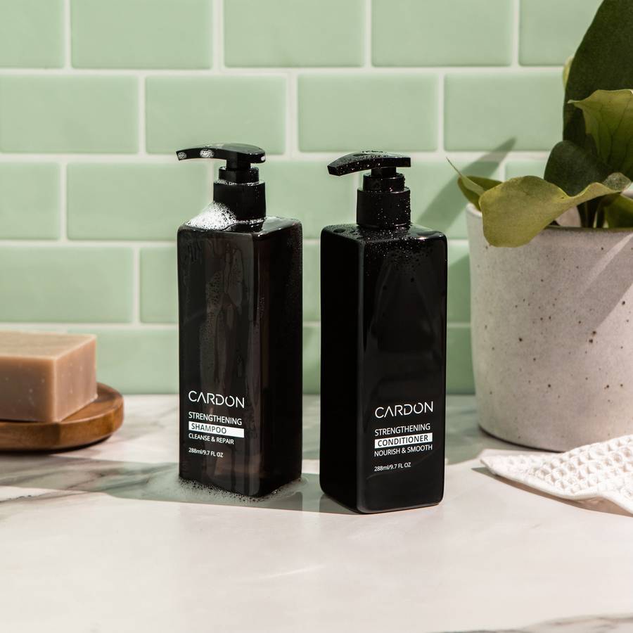 Cardon Haircare 2-Step System with Thickening + Strengthening Hair Shampoo and Conditioner